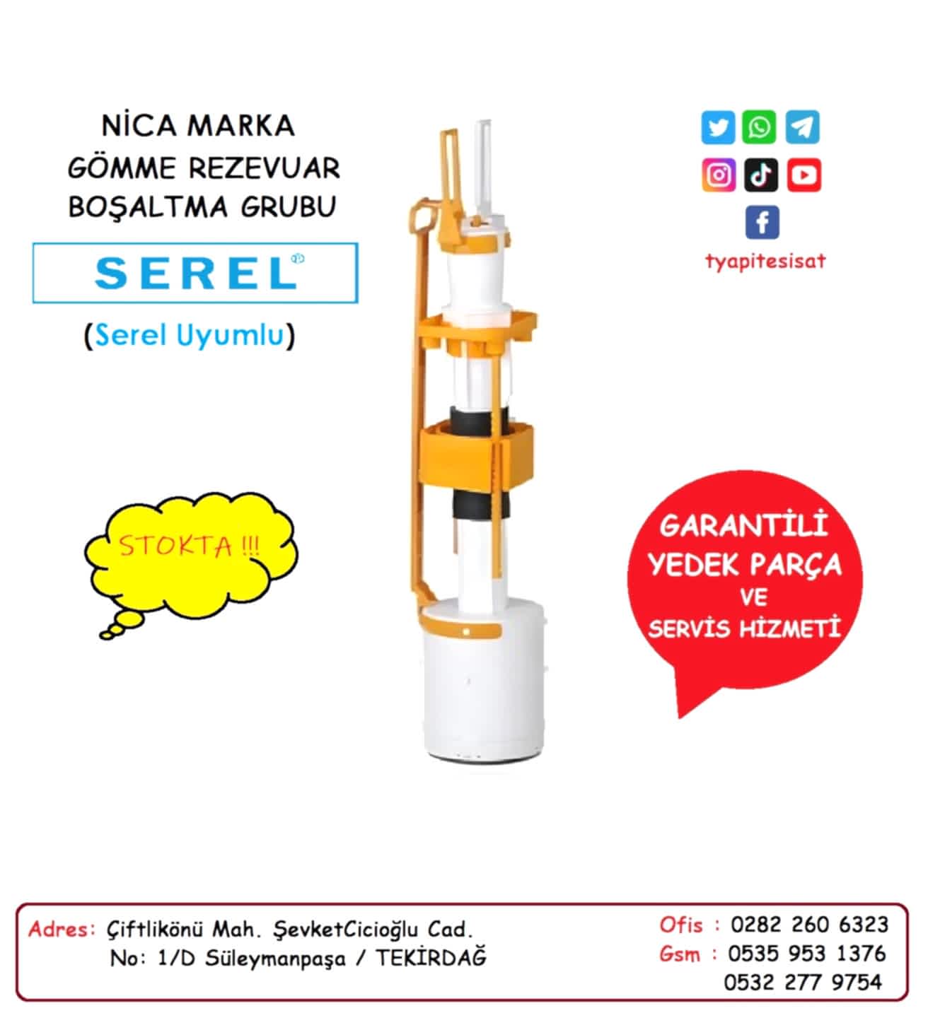 Serel Gömme Rezervuar Boşaltma Grubu (NİCA)