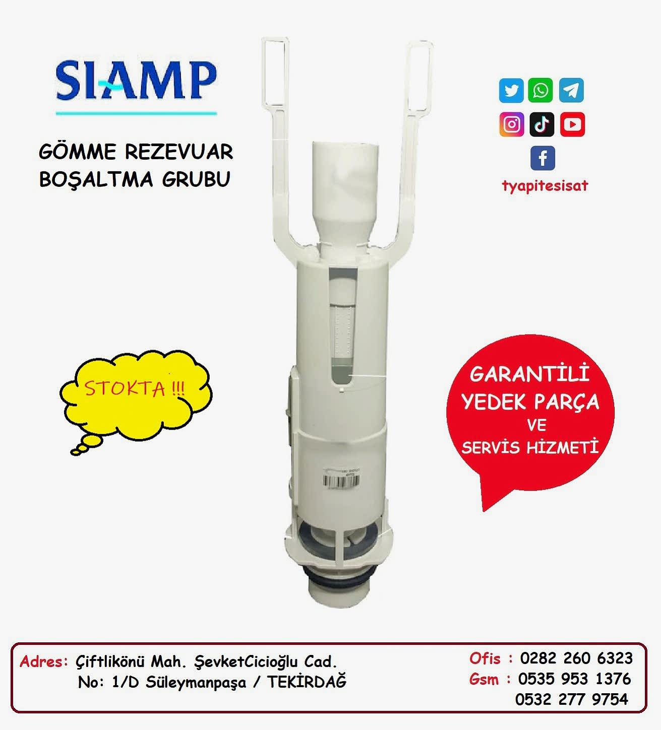 SİAMP GÖMME REZERVUAR Boşaltma Grubu