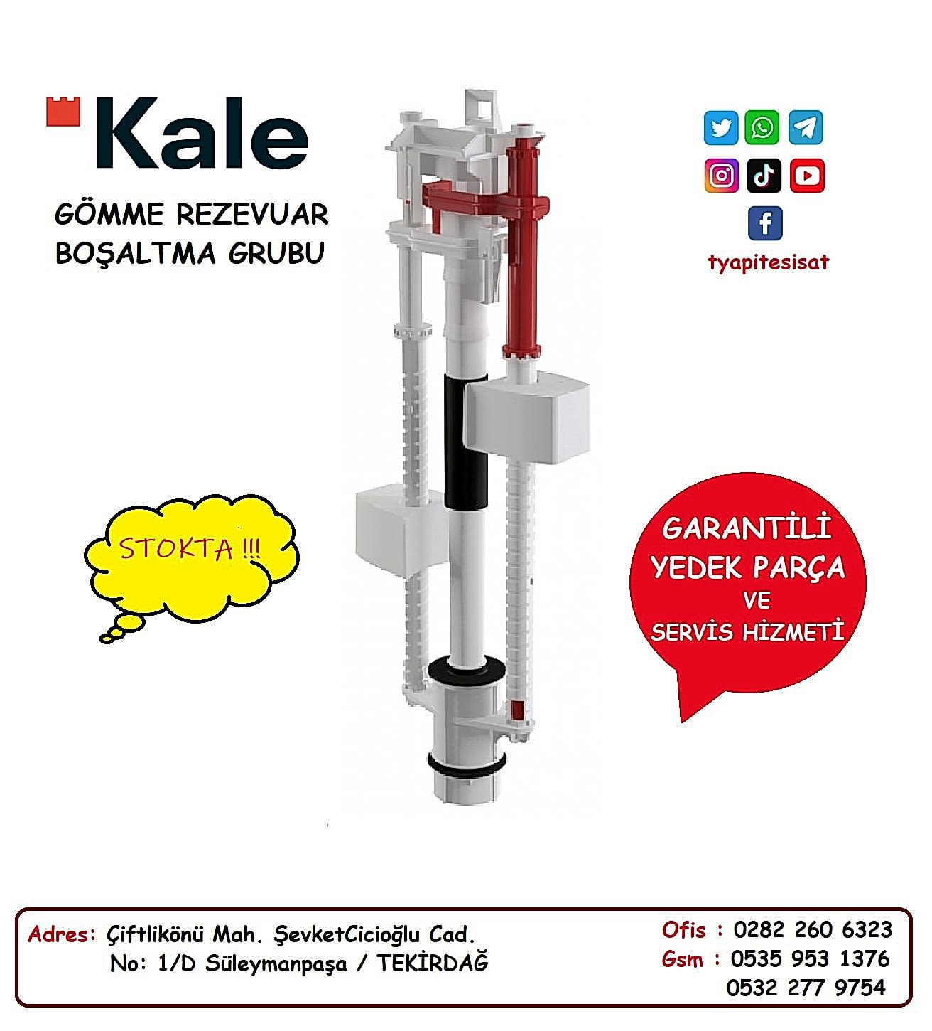 KALE GÖMME REZERVUAR KALE İNTEGRA BOŞALTMA GRUBU (İntegra Model)